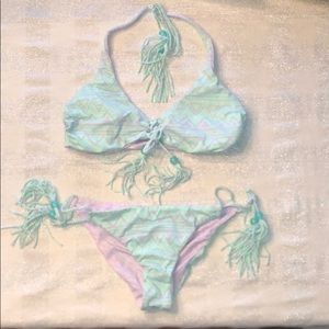 VS PINK REVERSIBLE HALTER TOP BIKINI